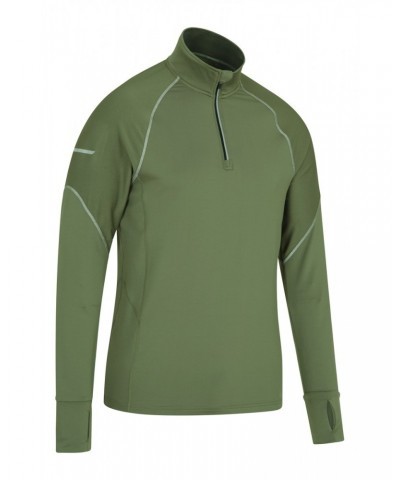 Control Mens Half-Zip Midlayer Pale Green $16.23 Active