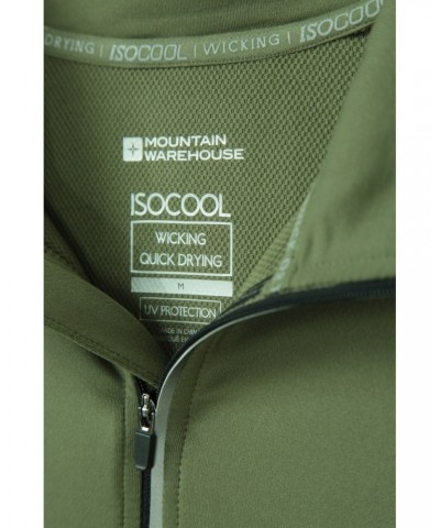 Control Mens Half-Zip Midlayer Pale Green $16.23 Active