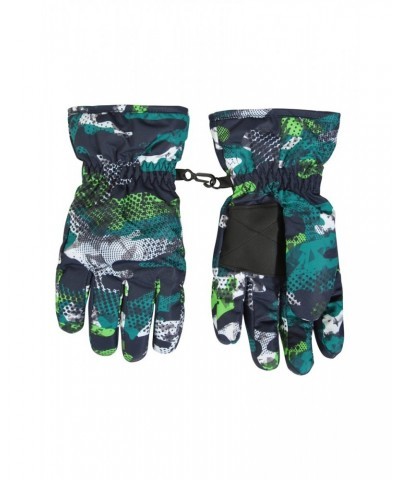 Printed Kids Ski Gloves Green $11.79 Accessories