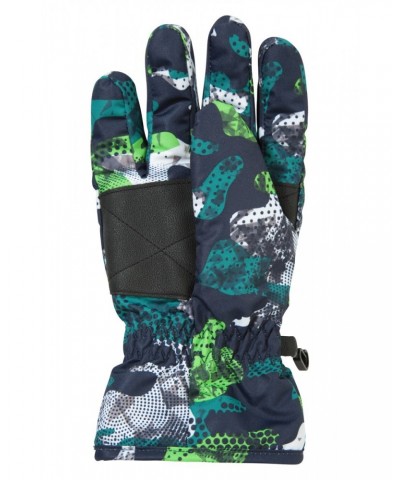 Printed Kids Ski Gloves Green $11.79 Accessories