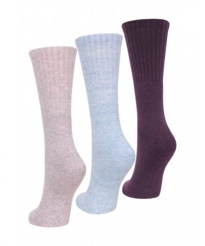 Outdoor Womens Mid-Calf Hiking Socks 3-Pack Burgundy $10.19 Accessories