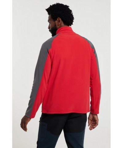 Ashbourne II Mens Half-Zip Fleece Dark Red $13.50 Fleece