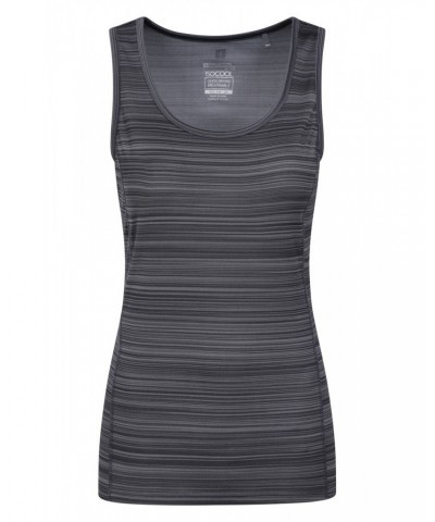 Endurance Striped Womens Tank Top Dark Grey $10.00 Tops