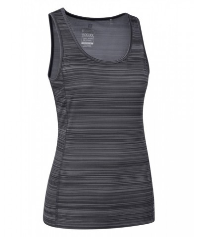 Endurance Striped Womens Tank Top Dark Grey $10.00 Tops