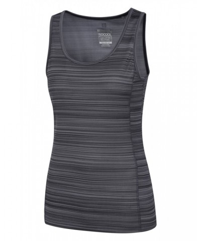 Endurance Striped Womens Tank Top Dark Grey $10.00 Tops