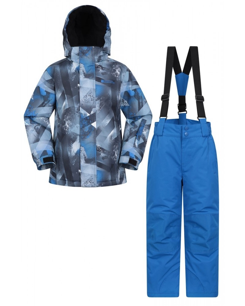 Kids Printed Ski Jacket & Pant Set Mazarine Blue $35.74 Jackets