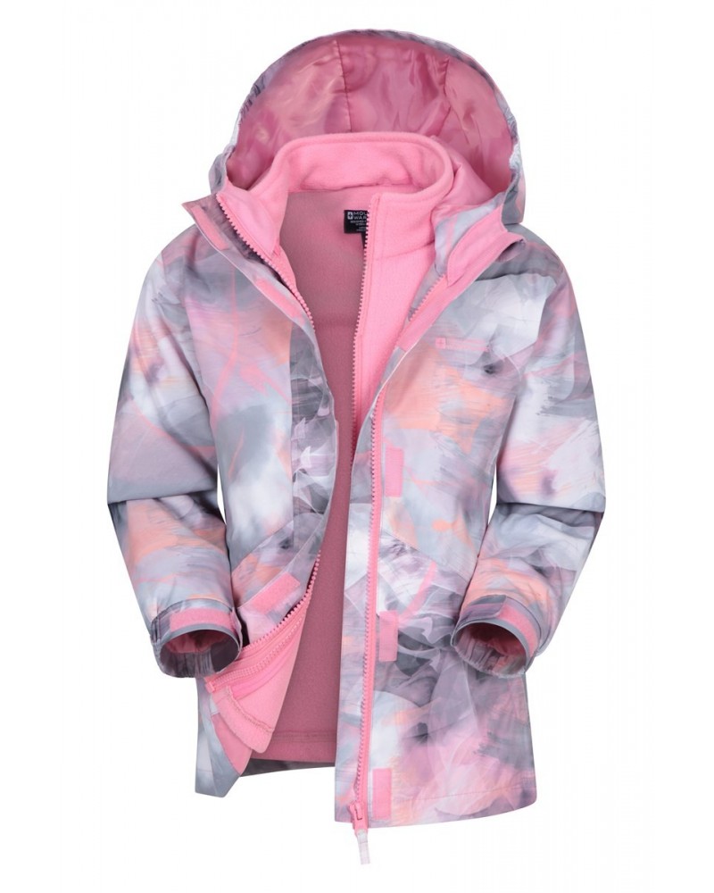 Aries Printed Waterproof Kids 3-in-1 Jacket Pink $31.20 Jackets