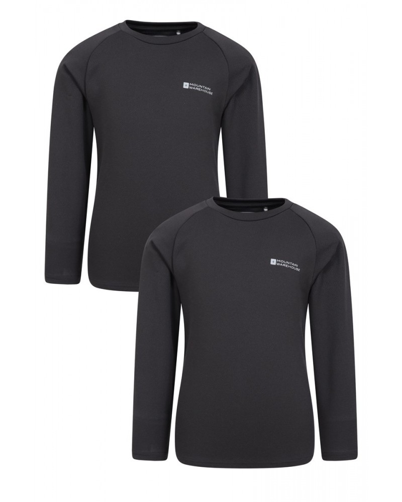 Active Club Kids Raglan Top 2-Pack Black $13.49 Active