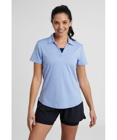 Sporty Womens IscoCool Polo Shirt Light Blue $14.99 Tops