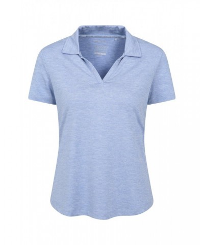 Sporty Womens IscoCool Polo Shirt Light Blue $14.99 Tops