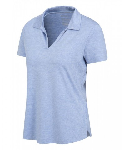 Sporty Womens IscoCool Polo Shirt Light Blue $14.99 Tops