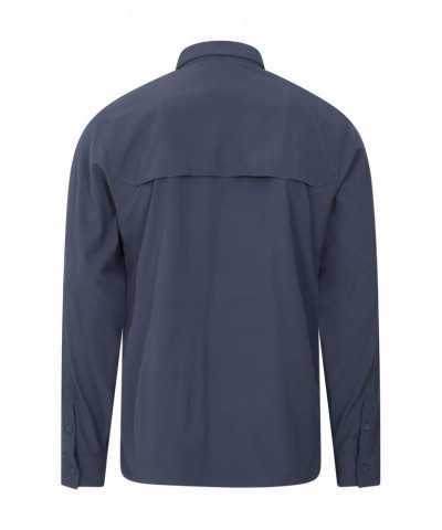 Treble Mens Travel Shirt Navy $24.38 Tops