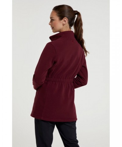 Birch Womens Longline Fleece Jacket Burgundy $27.83 Fleece