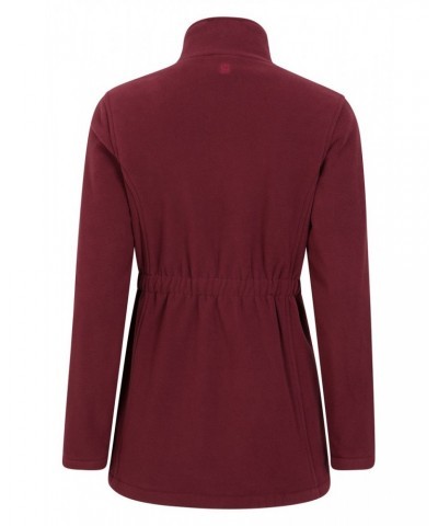 Birch Womens Longline Fleece Jacket Burgundy $27.83 Fleece