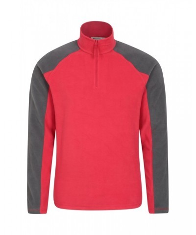 Ashbourne II Mens Half-Zip Fleece Dark Red $13.50 Fleece