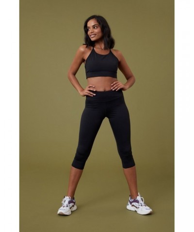 Rapidity Womens Capri Leggings Black $17.15 Active