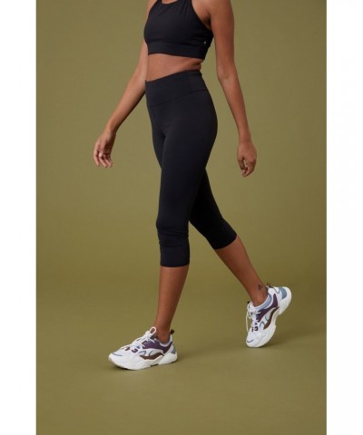 Rapidity Womens Capri Leggings Black $17.15 Active