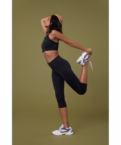 Rapidity Womens Capri Leggings Black $17.15 Active