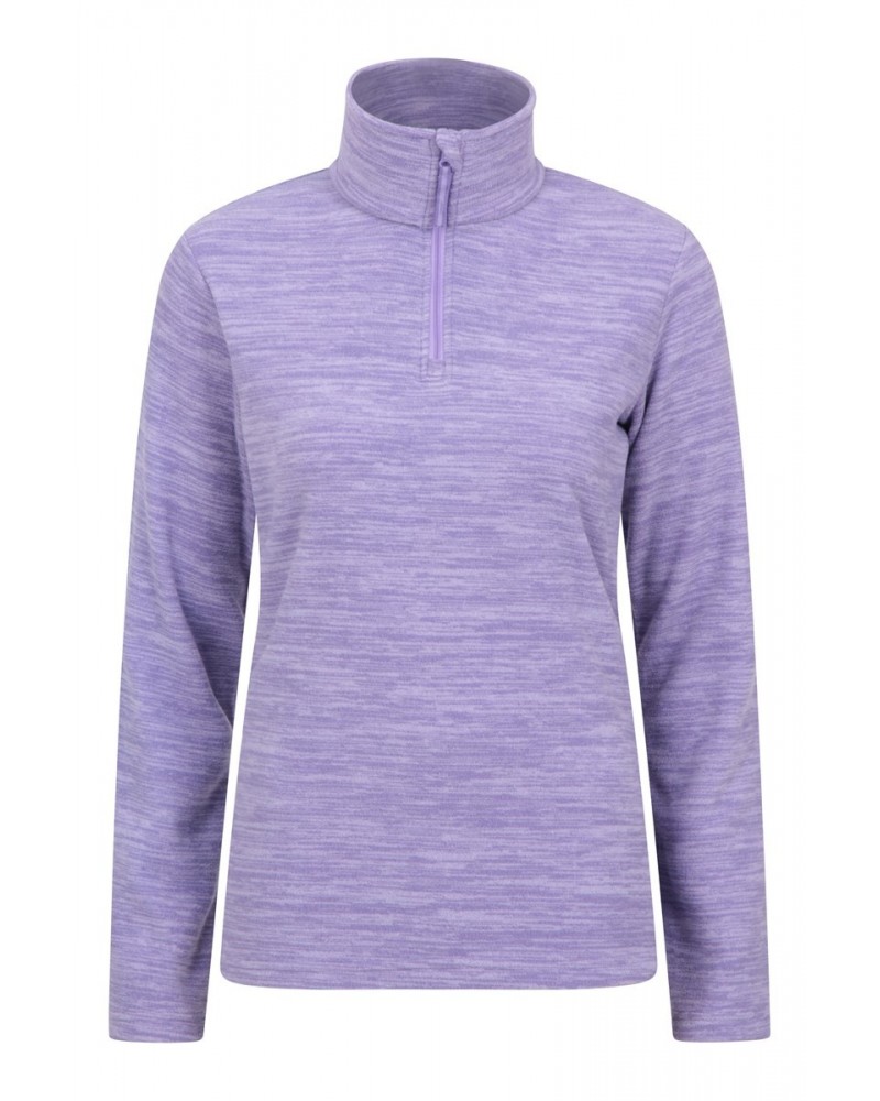 Snowdon Melange Womens Half-Zip Fleece Dusky Purple $13.24 Fleece