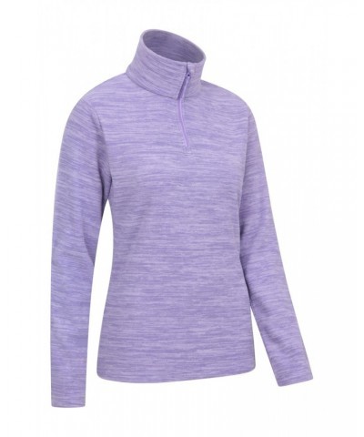 Snowdon Melange Womens Half-Zip Fleece Dusky Purple $13.24 Fleece