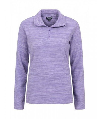 Snowdon Melange Womens Half-Zip Fleece Dusky Purple $13.24 Fleece