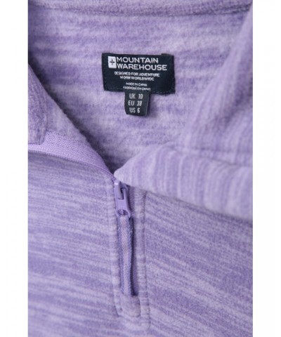 Snowdon Melange Womens Half-Zip Fleece Dusky Purple $13.24 Fleece