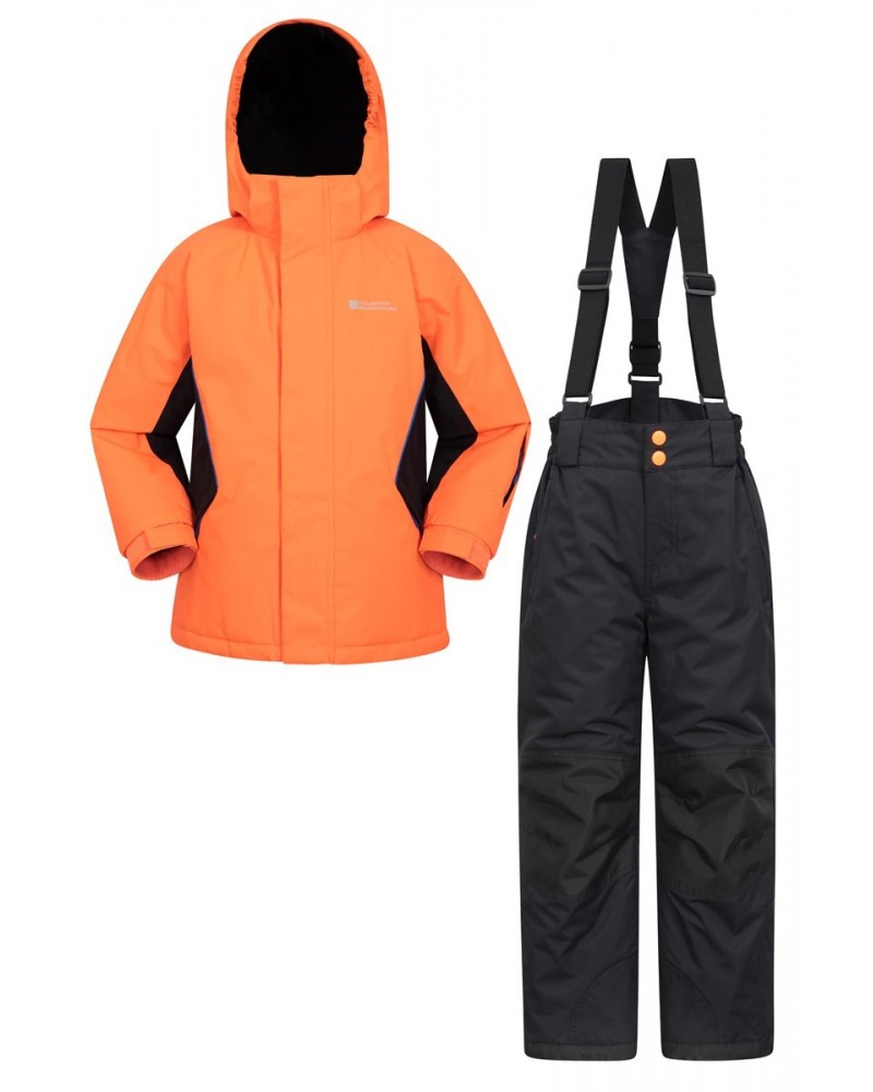 Kids Ski Jacket and Pant Set Bright Orange $27.30 Jackets