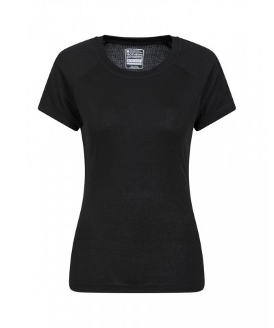 Talus Womens Thermal Tee Black $14.49 Active