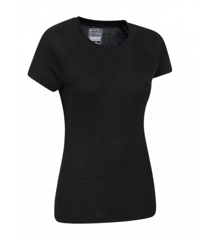 Talus Womens Thermal Tee Black $14.49 Active