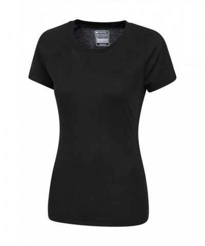 Talus Womens Thermal Tee Black $14.49 Active