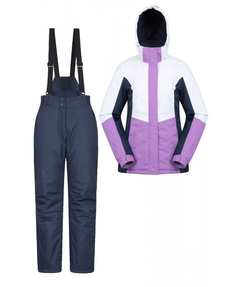 Womens Ski Jacket & Pants Set Light Purple $42.39 Jackets