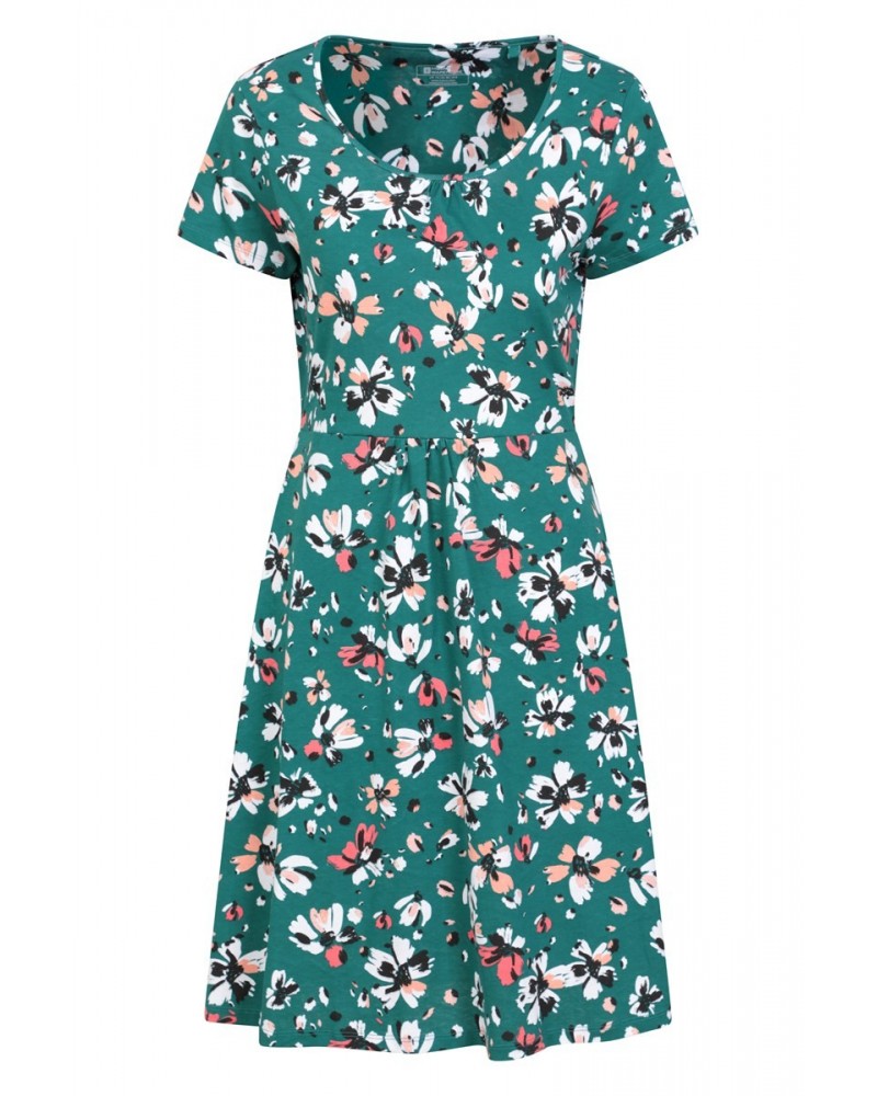 Mountain Essentials Lora Womens Skater Dress Teal $16.50 Dresses & Skirts