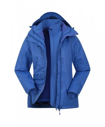 Bracken Melange Womens 3 in 1 Jacket Bright Blue $41.00 Jackets