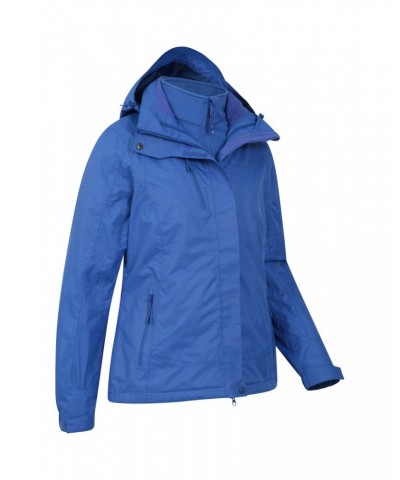 Bracken Melange Womens 3 in 1 Jacket Bright Blue $41.00 Jackets