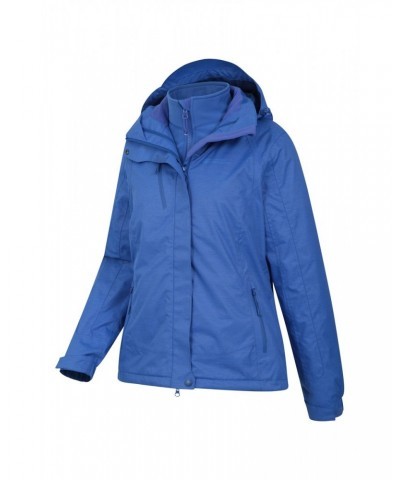 Bracken Melange Womens 3 in 1 Jacket Bright Blue $41.00 Jackets