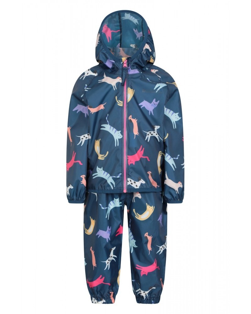 Printed Toddler Recycled Rain Set Navy $20.00 Babywear