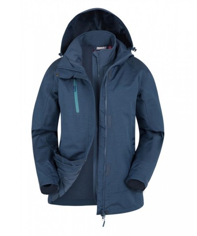 Bracken Melange Womens 3 in 1 Jacket Navy $51.99 Jackets