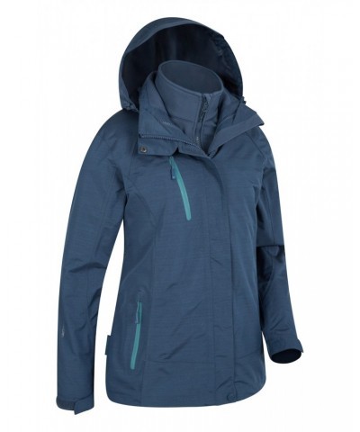 Bracken Melange Womens 3 in 1 Jacket Navy $51.99 Jackets