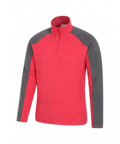 Ashbourne II Mens Half-Zip Fleece Dark Red $13.50 Fleece