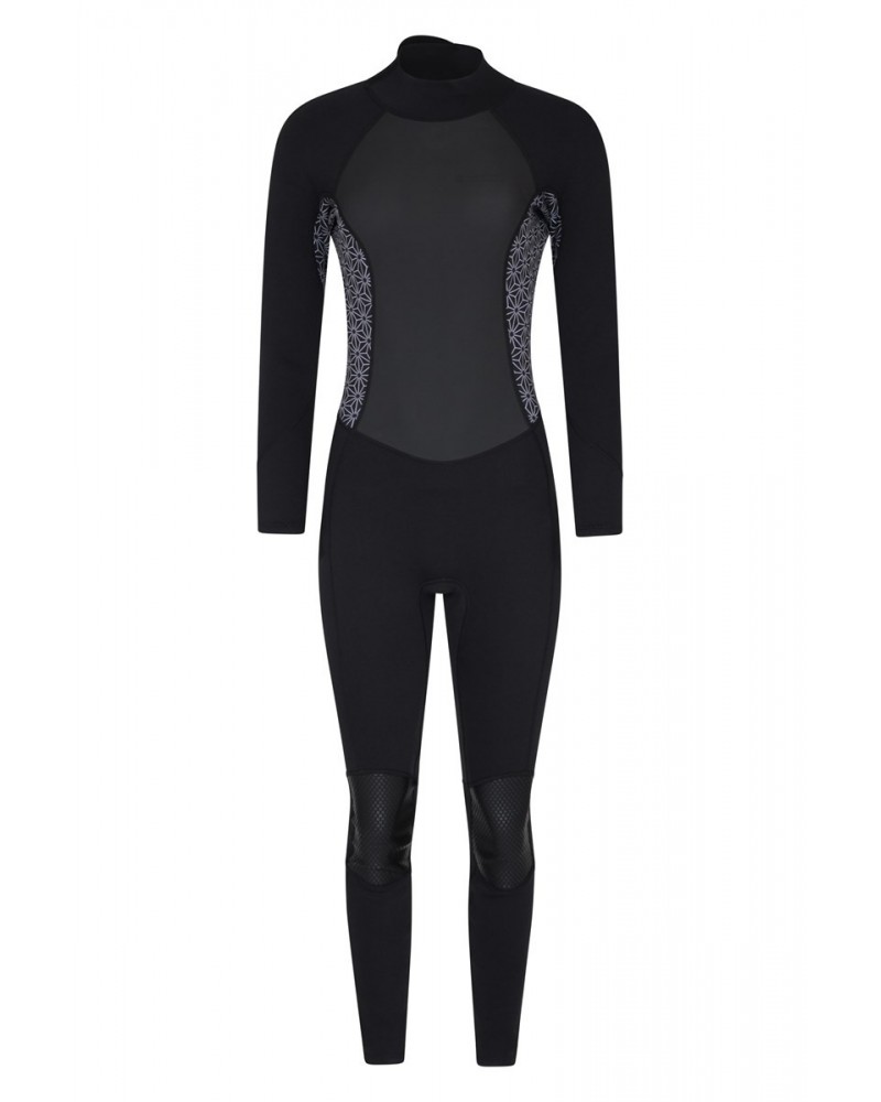 Printed Womens Full Wetsuit Black $44.00 Swimwear