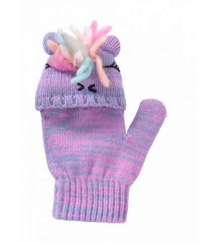 Unicorn Kids Knitted Gloves Pink $11.19 Accessories