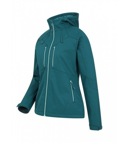 Helsinki Womens Recycled Softshell Jacket Teal $28.04 Active