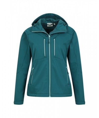 Helsinki Womens Recycled Softshell Jacket Teal $28.04 Active