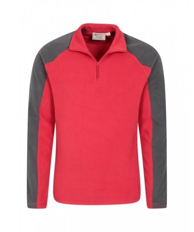 Ashbourne II Mens Half-Zip Fleece Dark Red $13.50 Fleece