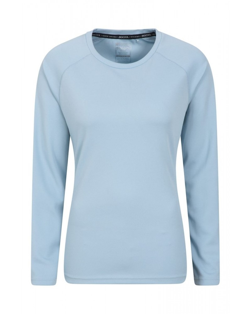 Endurance Womens Long Sleeve Top Pale Blue $13.76 Active