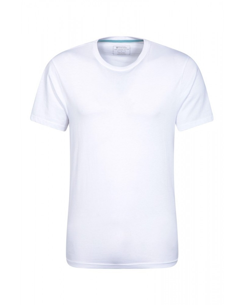 Eden Mens Organic Plain T-Shirt White $10.19 Tops