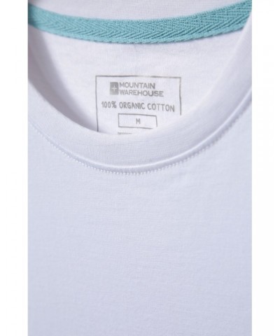 Eden Mens Organic Plain T-Shirt White $10.19 Tops