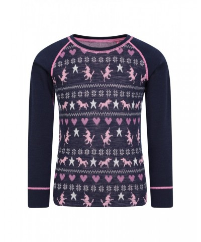 Jacquard Kids Merino Base Layer Set Dark Pink $18.45 Base Layers