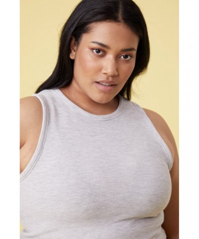 Ribbed Womens Tank Grey $10.40 Loungewear