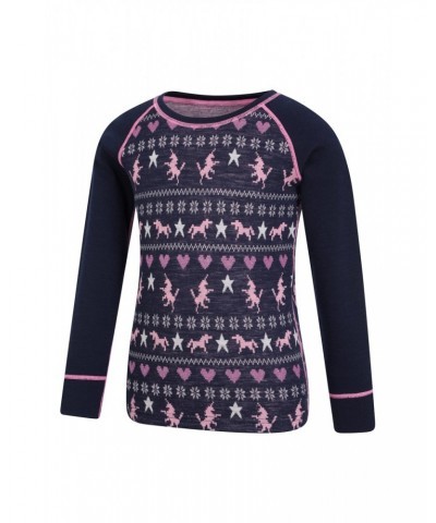 Jacquard Kids Merino Base Layer Set Dark Pink $18.45 Base Layers